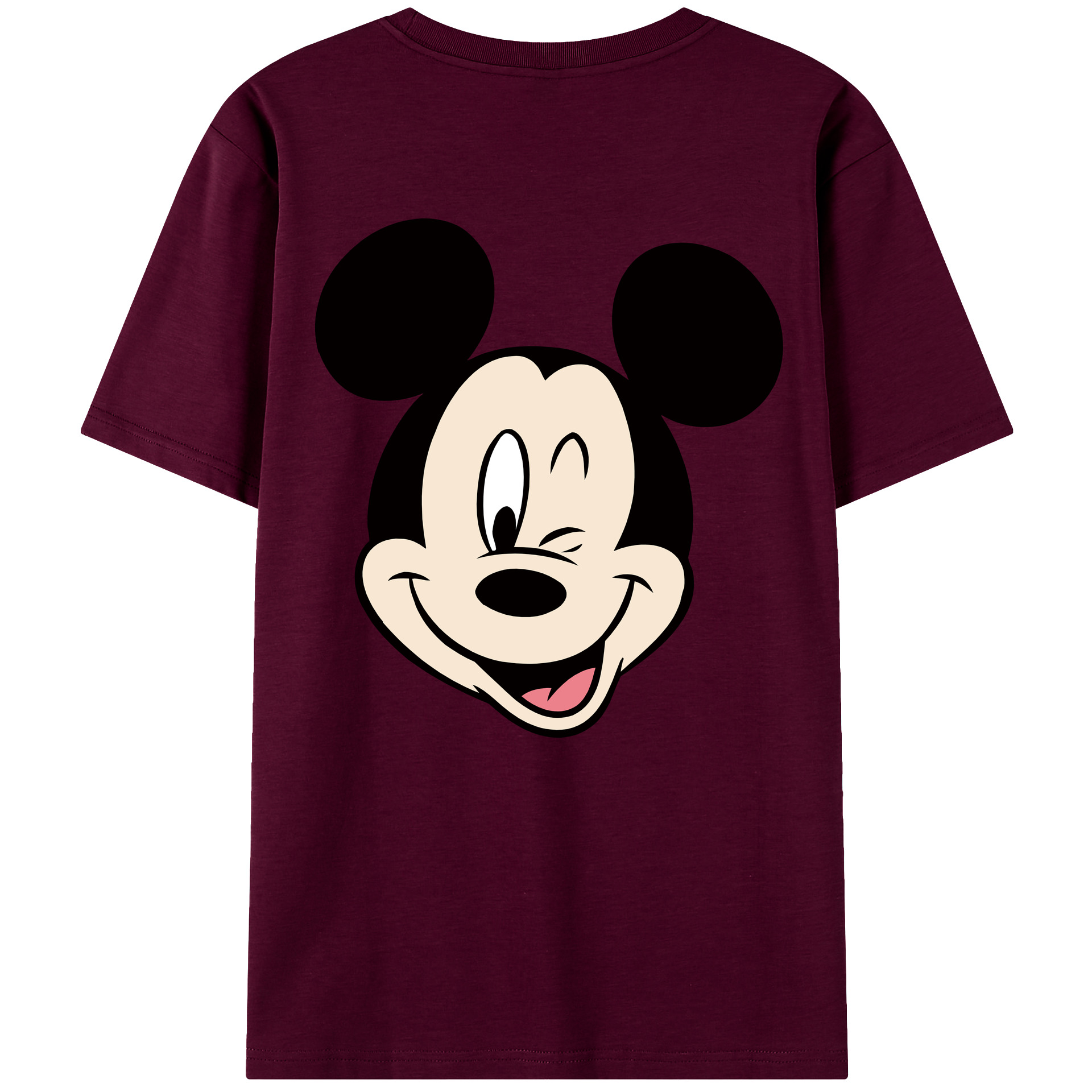 （画像用） ミッキーマウス Mickey Mouse レディース半袖Tシャツ(バックプリント)